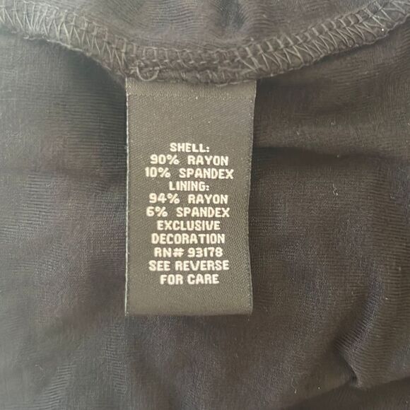 Premise NWT New Black Brass Studded Three Quarter Sleeve Bodycon Dress Sz S - Picture 6 of 9